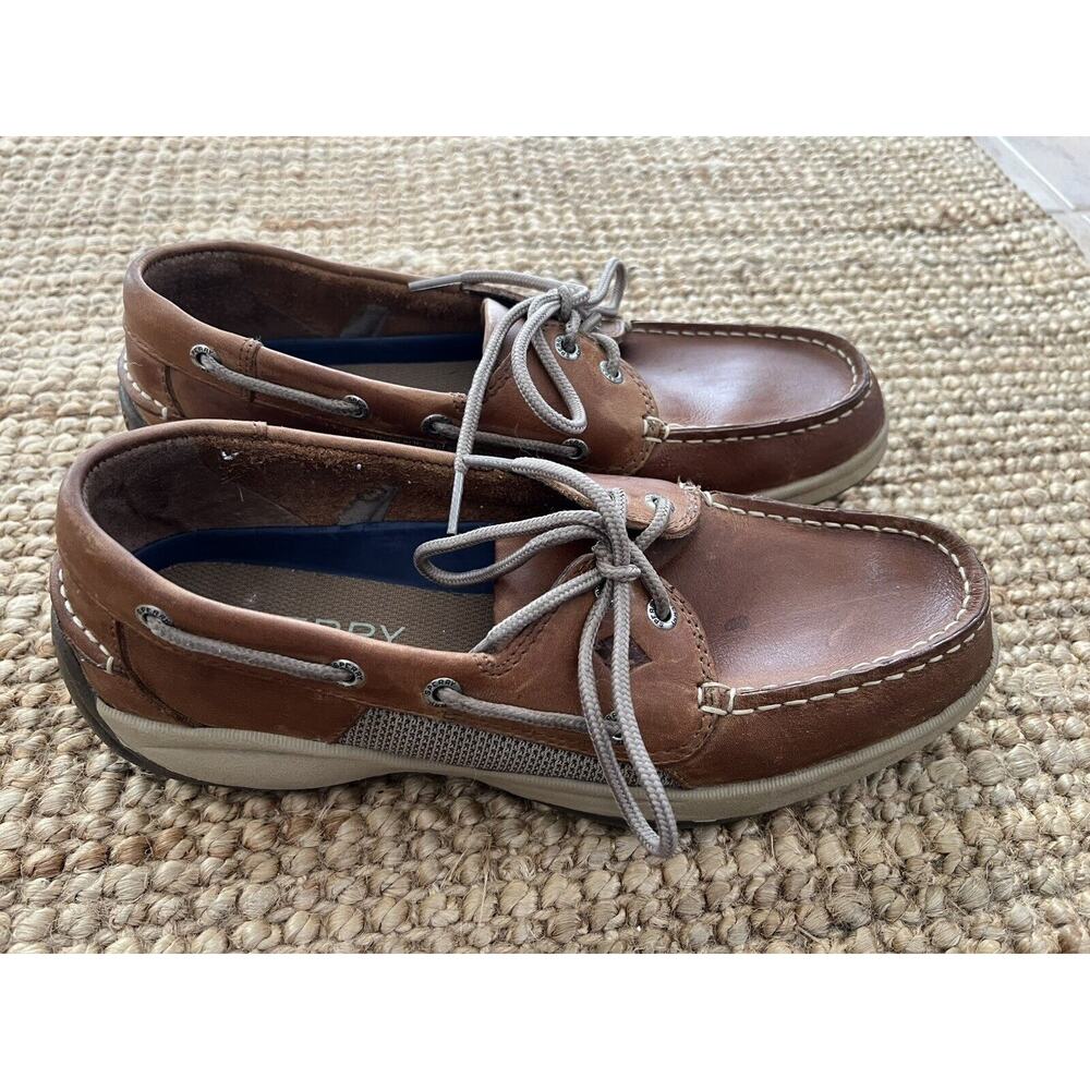 Sperry TopSider Mens Sz 9 Billfish Tan Boat Deck Casual Slip-On Shoe